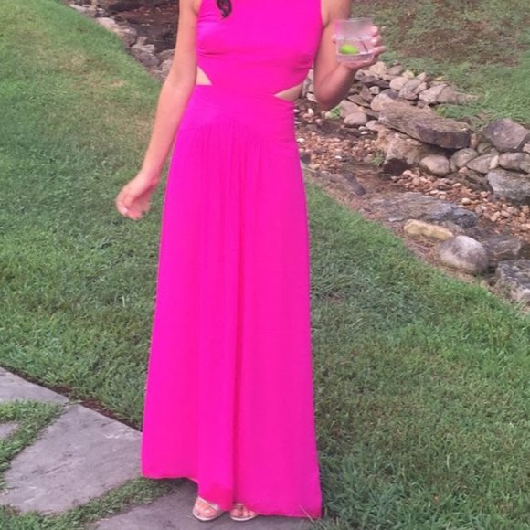 Queen of the Night Cutout Dress (Neon Pink!) - Picture 5 of 6